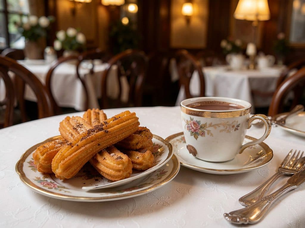 Ambiente de la cafetería restaurante Luces de Bohemia en el centro de Vigo