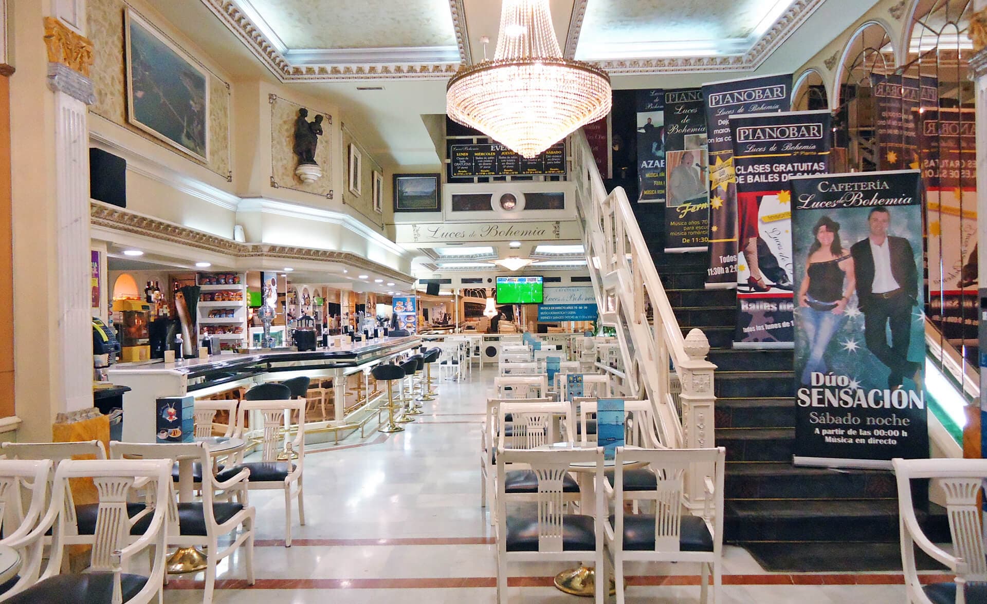 La cafetería Luces de Bohemia en Vigo