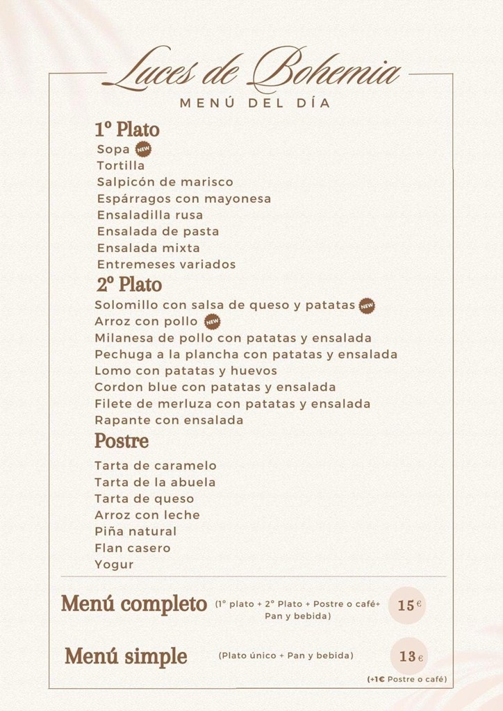 Menú del día  14/2/2026 - Imagen 1