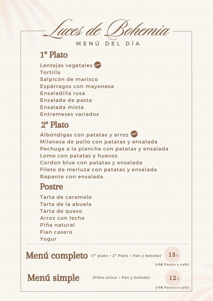 Menú del día  18/12/2025 - Imagen 1