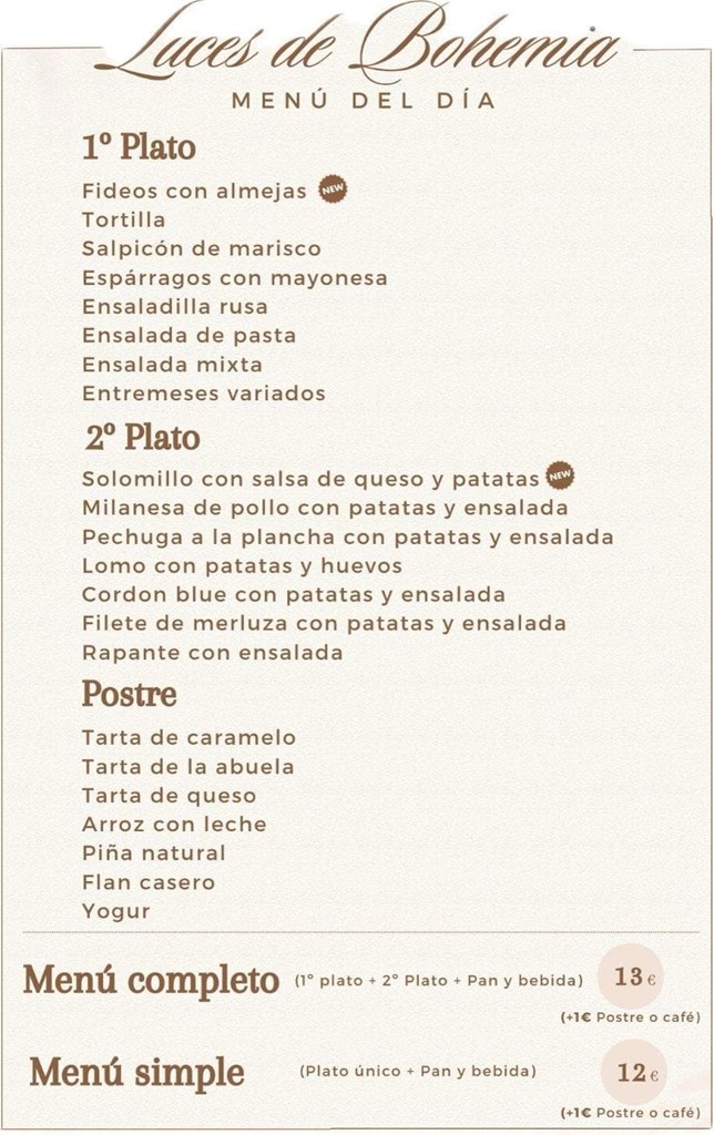 Menú del día  3/12/2025 - Imagen 1