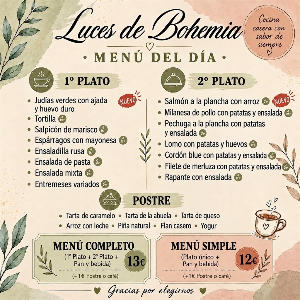 Menú día 13/10/2026 - Imagen 1