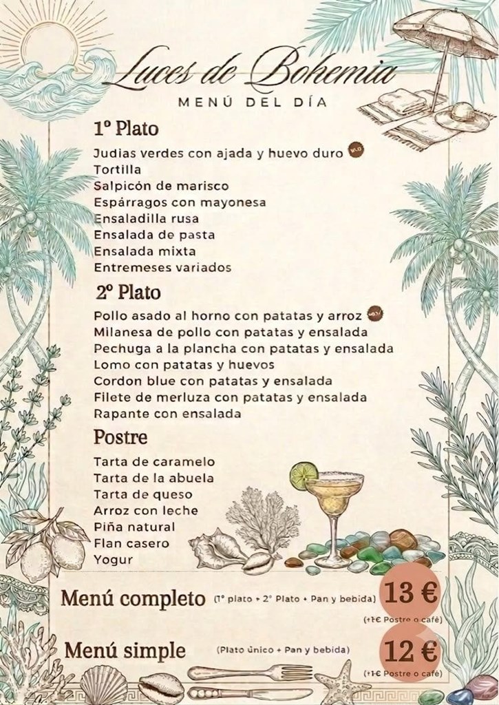 Menú día  13/7/2026 - Imagen 1