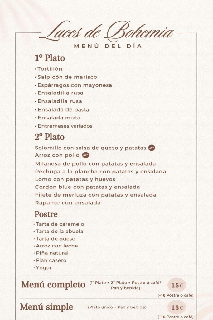 Menú día  18/4/2026 - Imagen 1