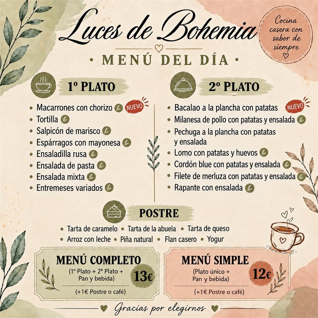 Menú día  18/9/2026 - Imagen 1