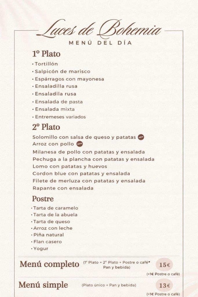 Menú día  2/5/2026 - Imagen 1