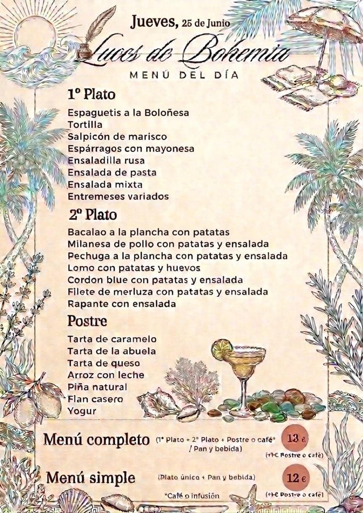 Menú día  26/6/2026 - Imagen 1