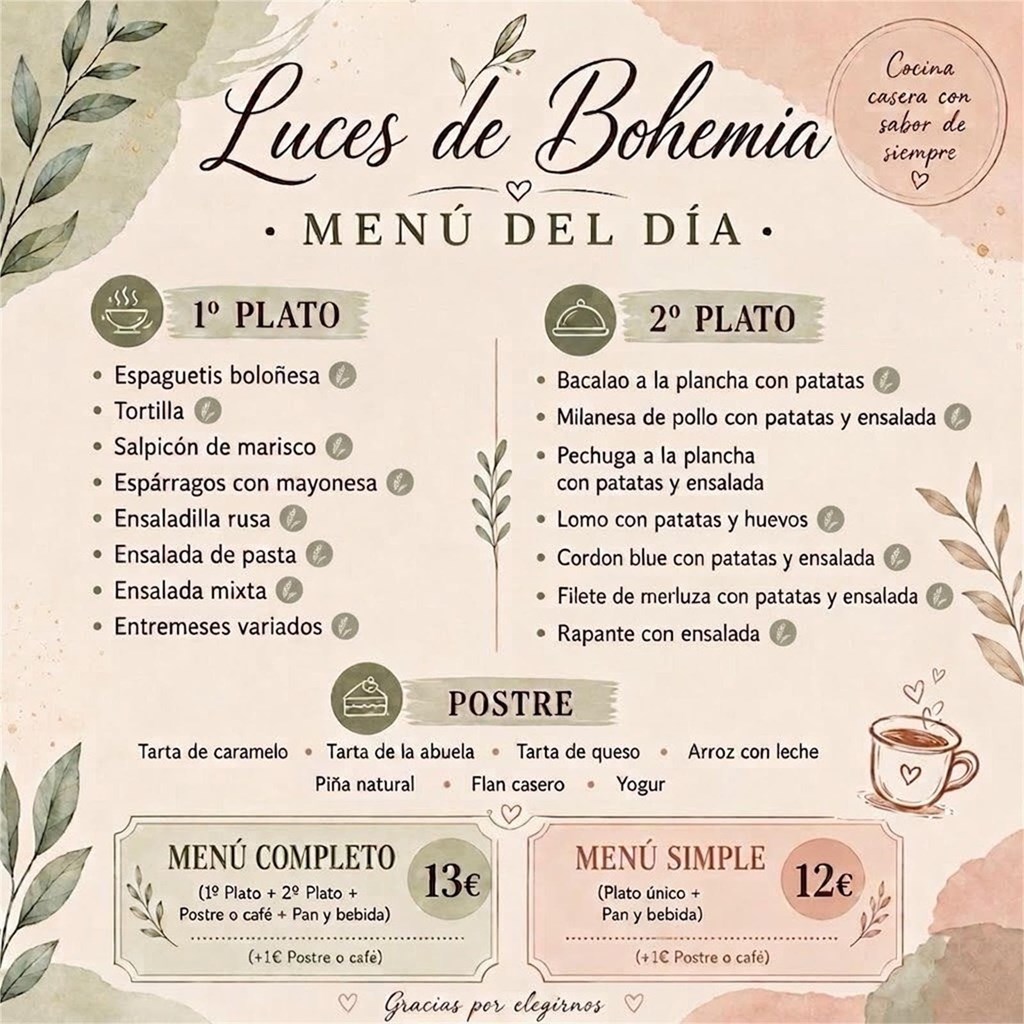 Menú día  28/8/2026 - Imagen 1
