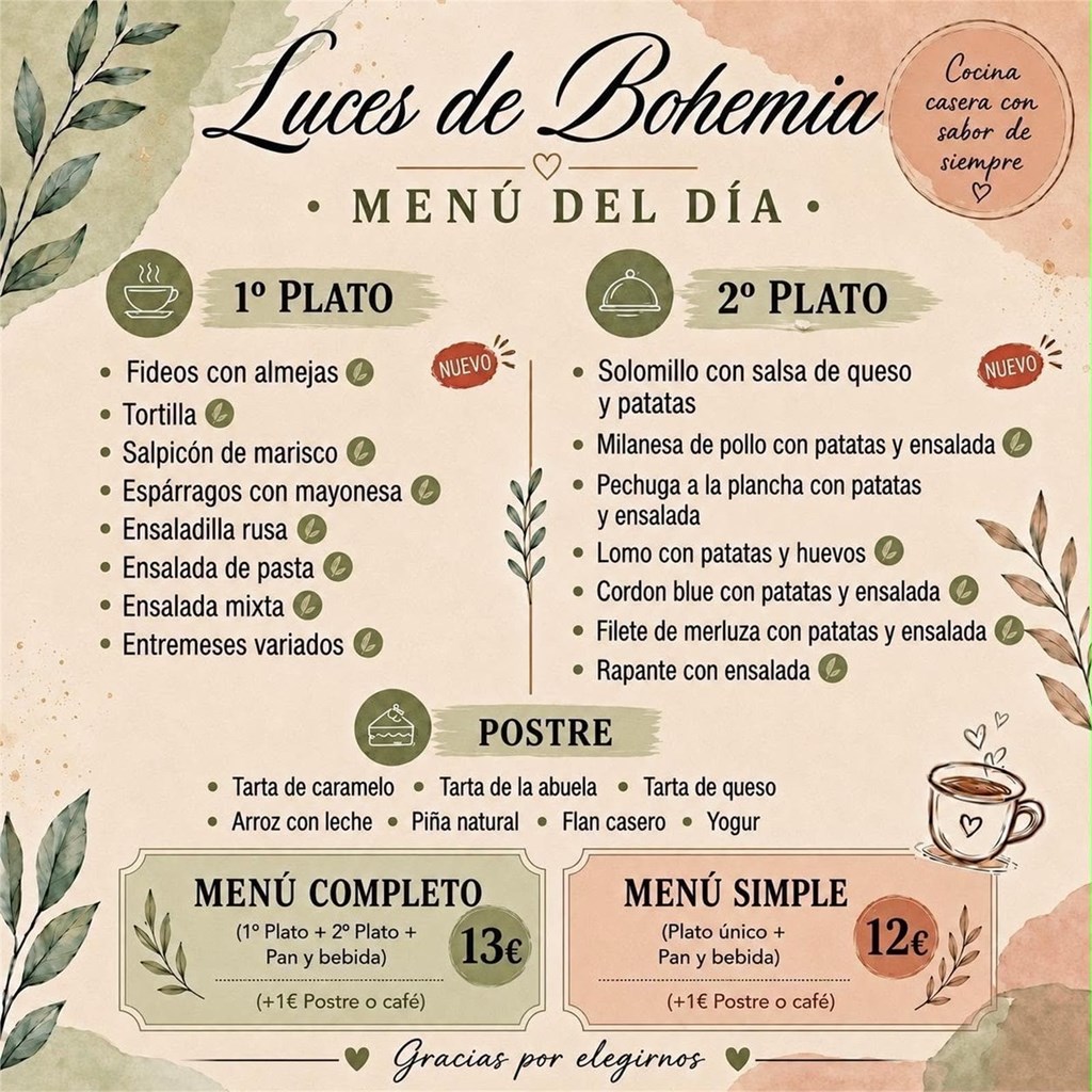 Menú día  30/9/2026 - Imagen 1