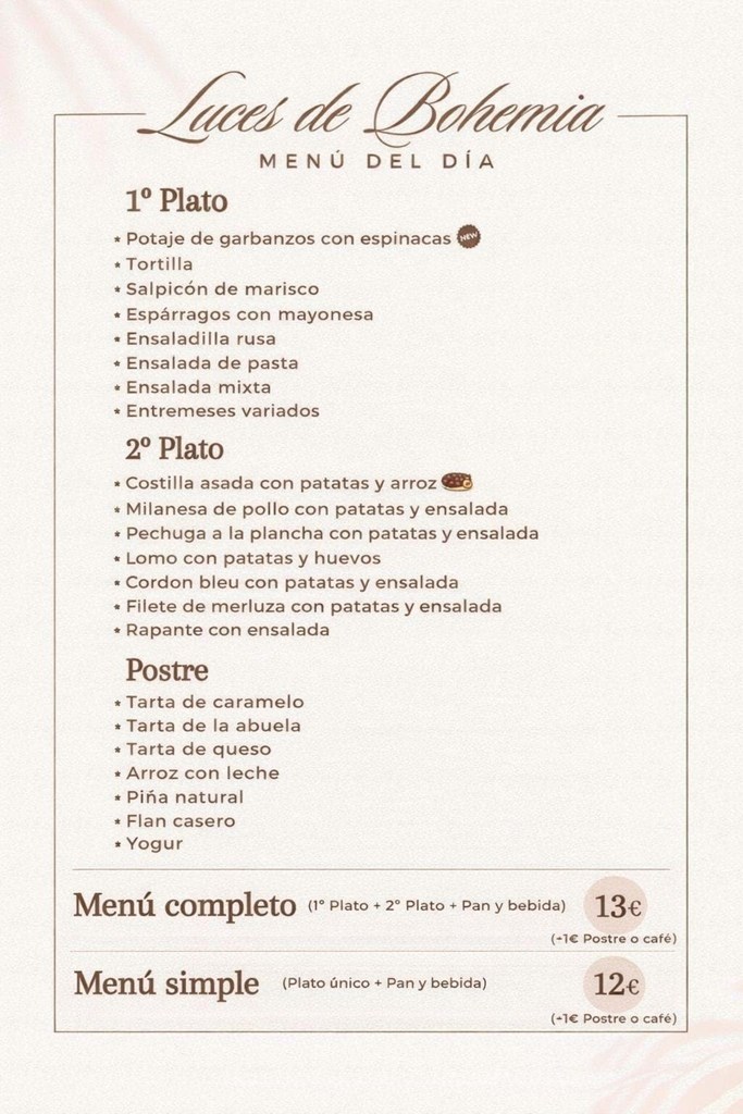 Menú día 5/3/2026 - Imagen 1