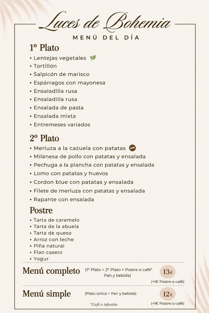 Menú día  5/5/2026 - Imagen 1